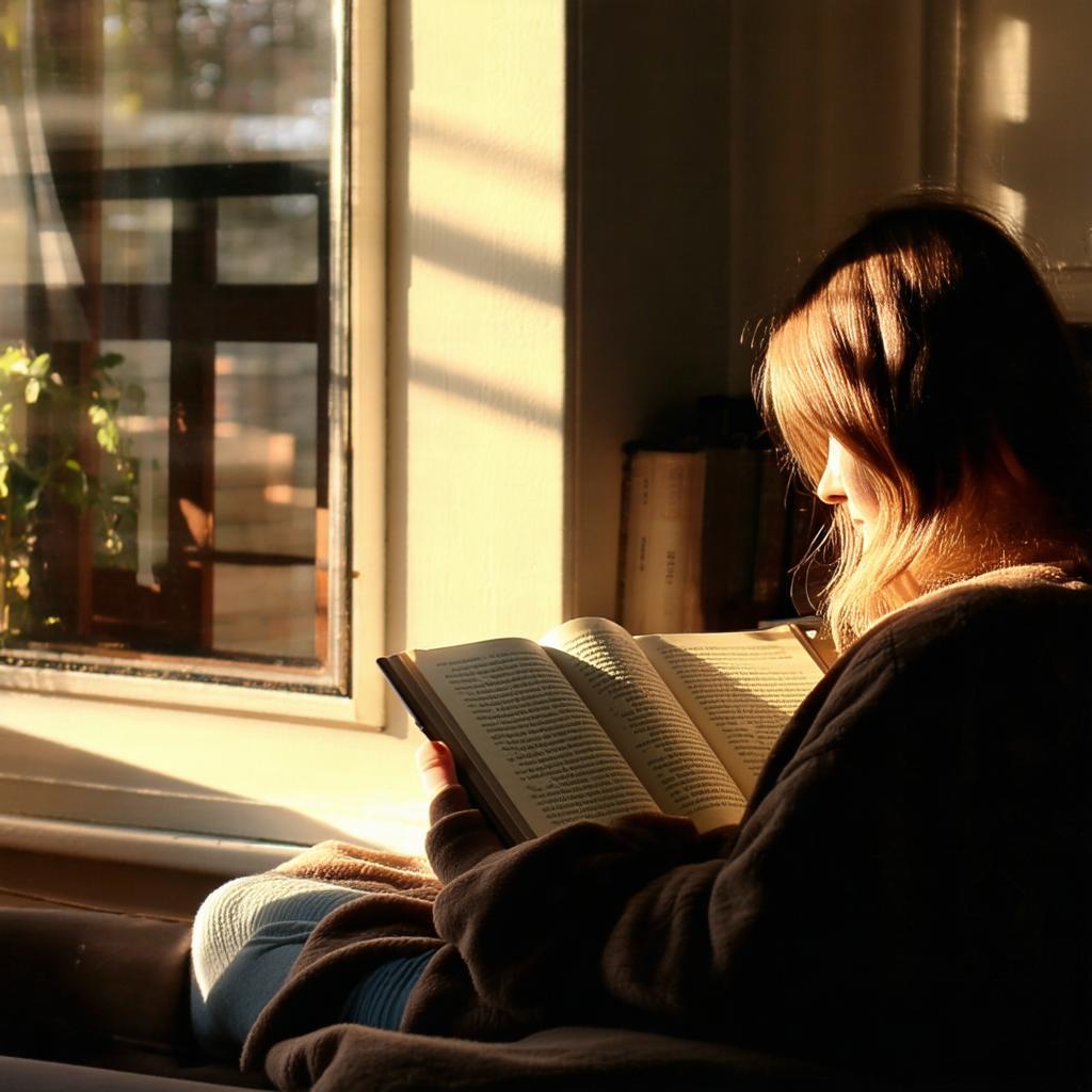 Planer na biurku w przytulnej atmosferze, otoczony motywującymi cytatami i ciepłym światłem.