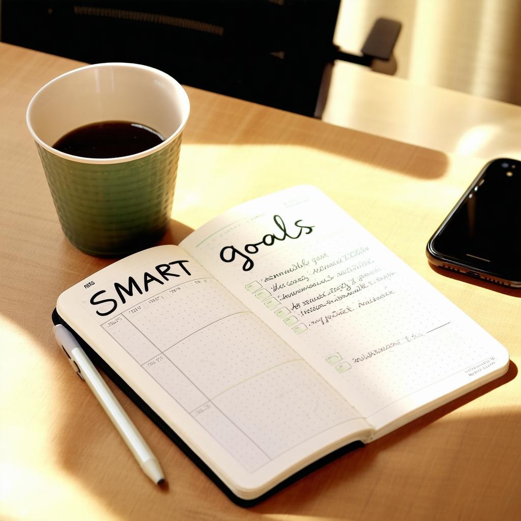 Osoba pisząca noworoczne postanowienia w notesie w przytulnym, ciepłym świetle wnętrza.